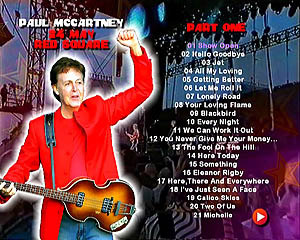 Live in Red Square, Russia, Moscow. May 24, 2003 (2DVD set): DVD1 menu
