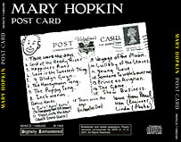 MARY HOPKIN: Post Card (factory CD-R back cover)