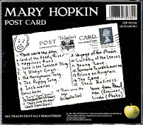 MARY HOPKIN: Post Card (CD back)