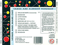 Venus And Mars Outtakes Are Alright Tonight: CD1 back cover