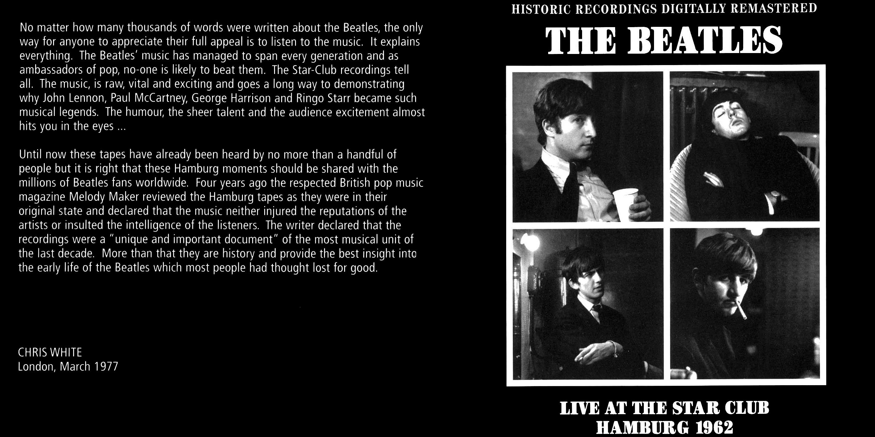 Beatles - Live! at the Star-Club in Hamburg, Germany; 1962.